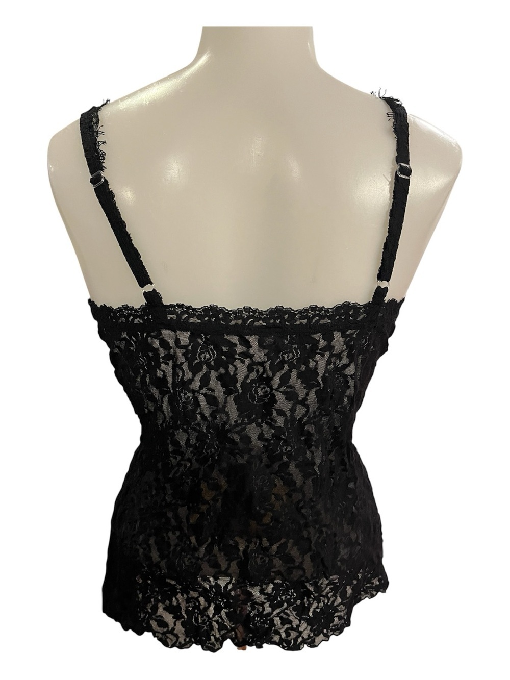 Hanky Panky Black Floral Lace Camisole size L - Picture 2 of 7